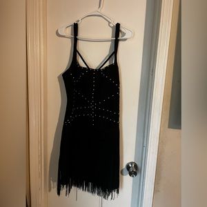 Black and Silver Studded party dress